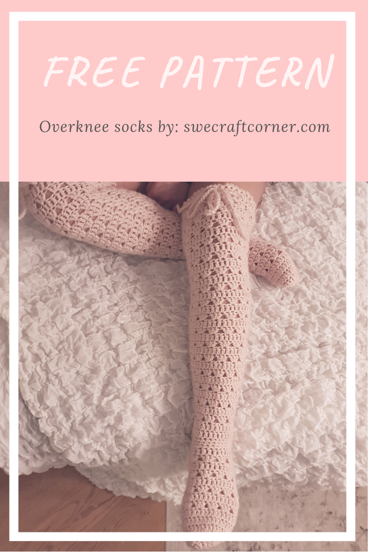 Over the knee socks FREE pattern Swecraftcorner