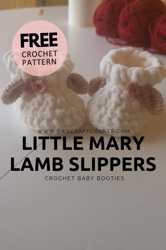 Little mary lamb slippers Pinterest 683x1024 - FREE crochet pattern - Yarn bowl