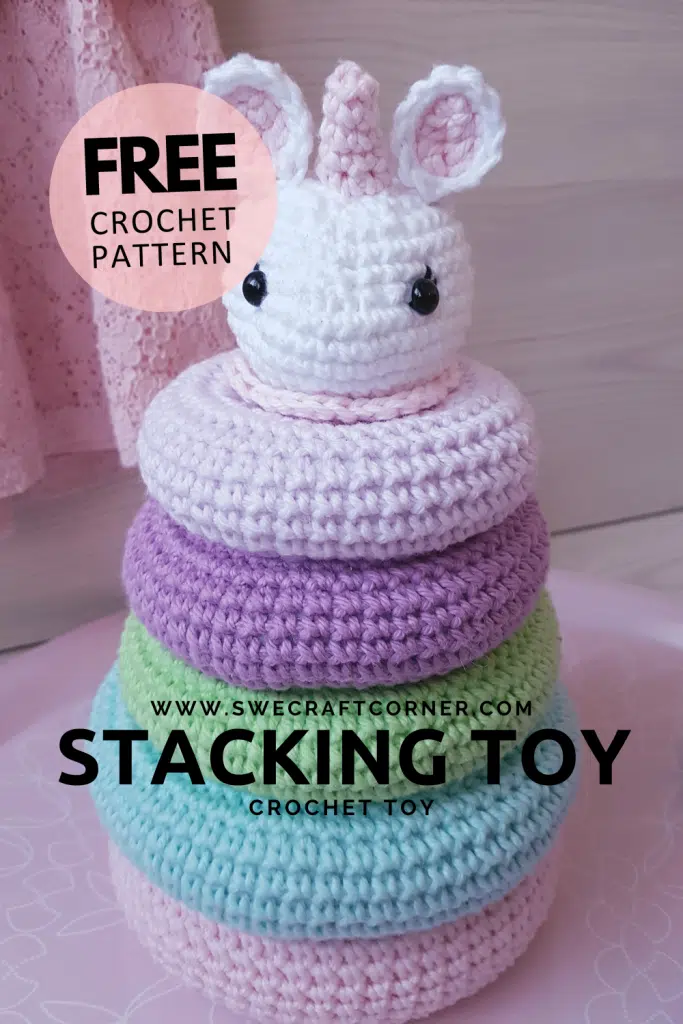 Stacking toy Pinterest 683x1024 - FREE crochet pattern - Yarn bowl