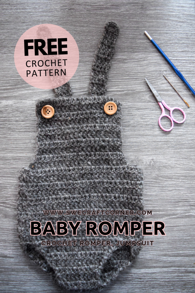 FREE crochet pattern – Baby romper/jumpsuit