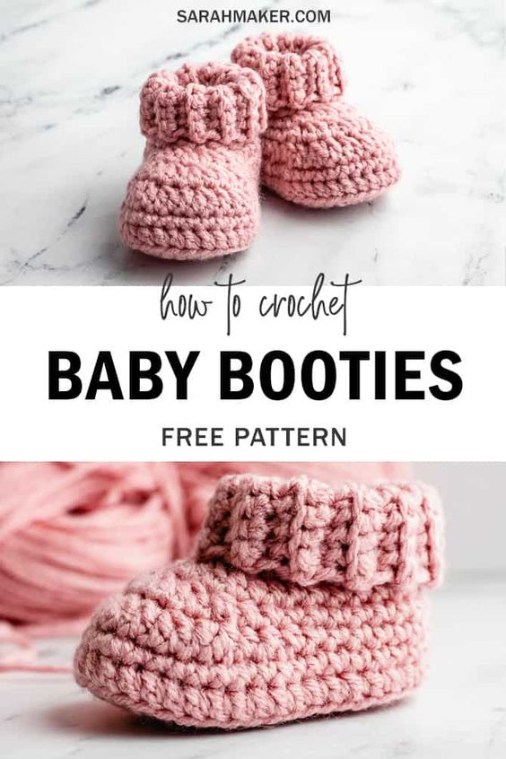 25+ Booties FREE crochet pattern | Swecraftcorner