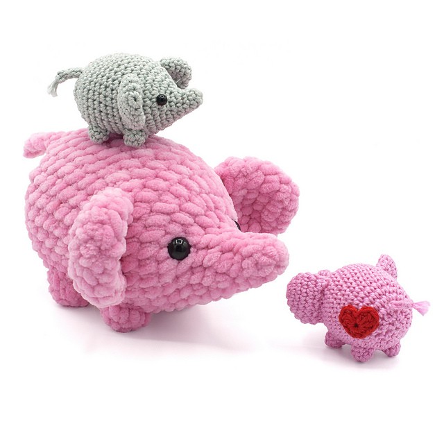 free elephant crochet pattern kopieren medium2 - 10 Awesome FREE Amigurumi Animal Crochet Patterns!